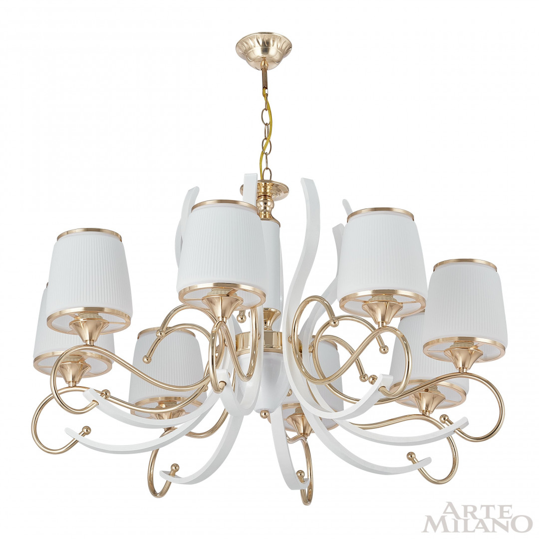 Подвесная люстра Arte Milano Florentia-3857 303857/8 Wh/Gd