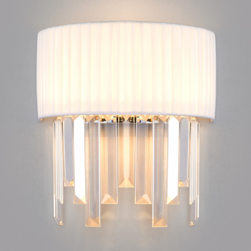 Бра Eurosvet 10106/2 хром/прозрачный хрусталь Strotskis