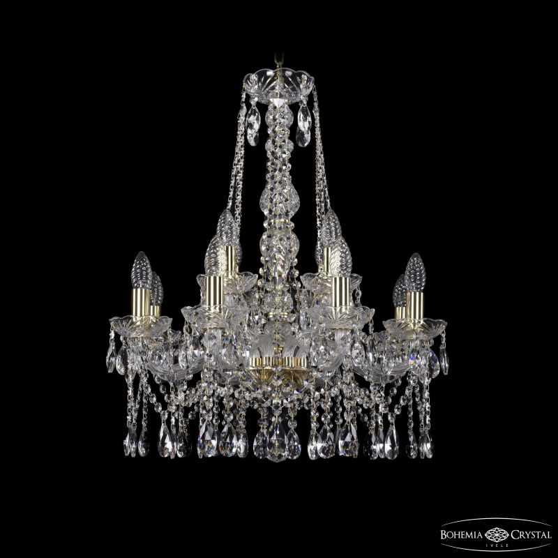 Подвесная люстра Bohemia Ivele Crystal 1413/8+4/200/h-66 G