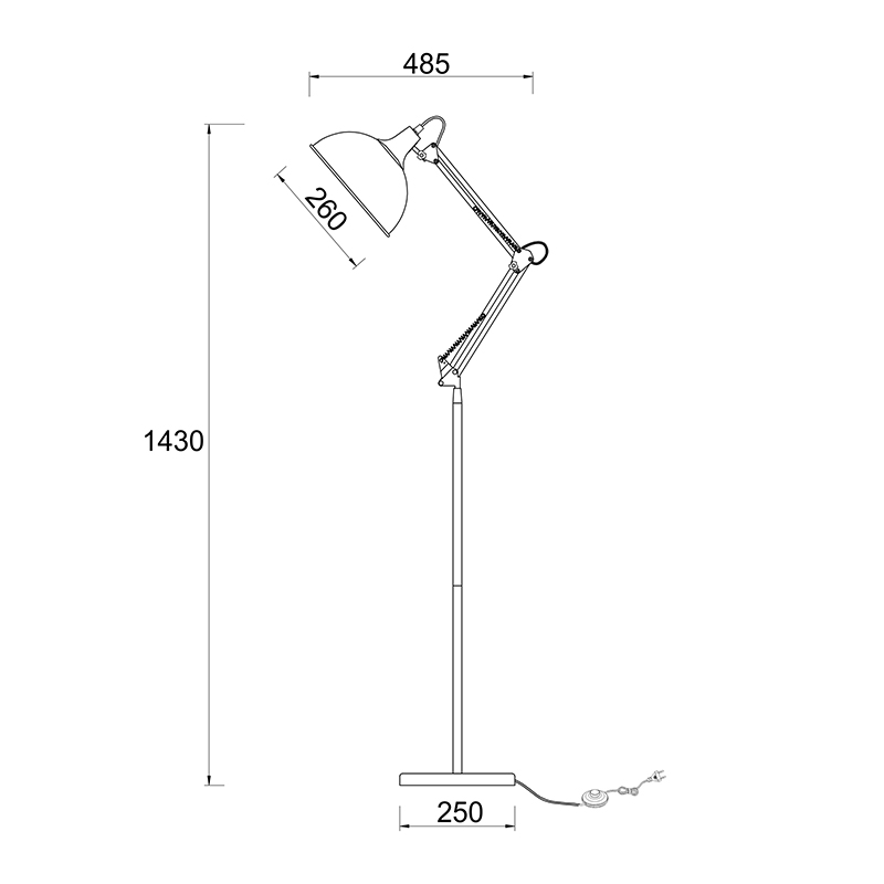 Торшер Zumaline MILO SL598-CH