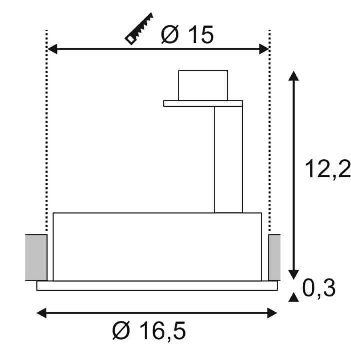 Встраиваемый светильник SLV New Tria 113500