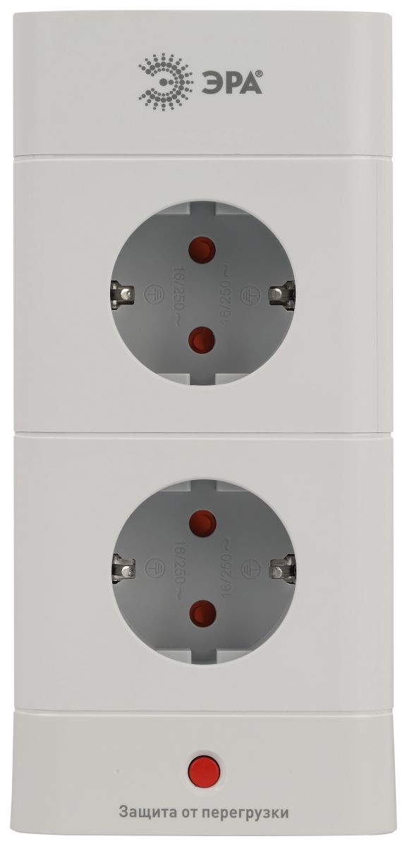 Сетевой фильтр ЭРА TWR-8es-1,5m-4USB-W башня с защитой заземлением с выключателем 8 розеток+4xUSBA+C 1,5м 16А белый Б0069071