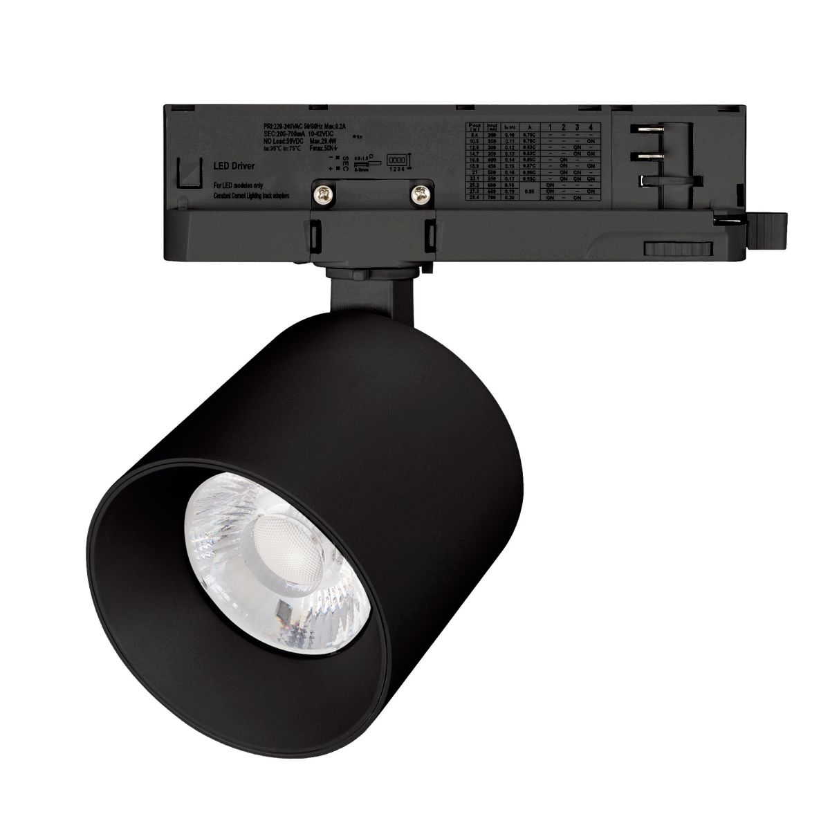 Трековый трехфазный светильник Arlight LGD-DYKE-4TR-R90-26W Day4000 (BK, 50 deg, 230V, TRIAC) (IP20 Металл) 058792