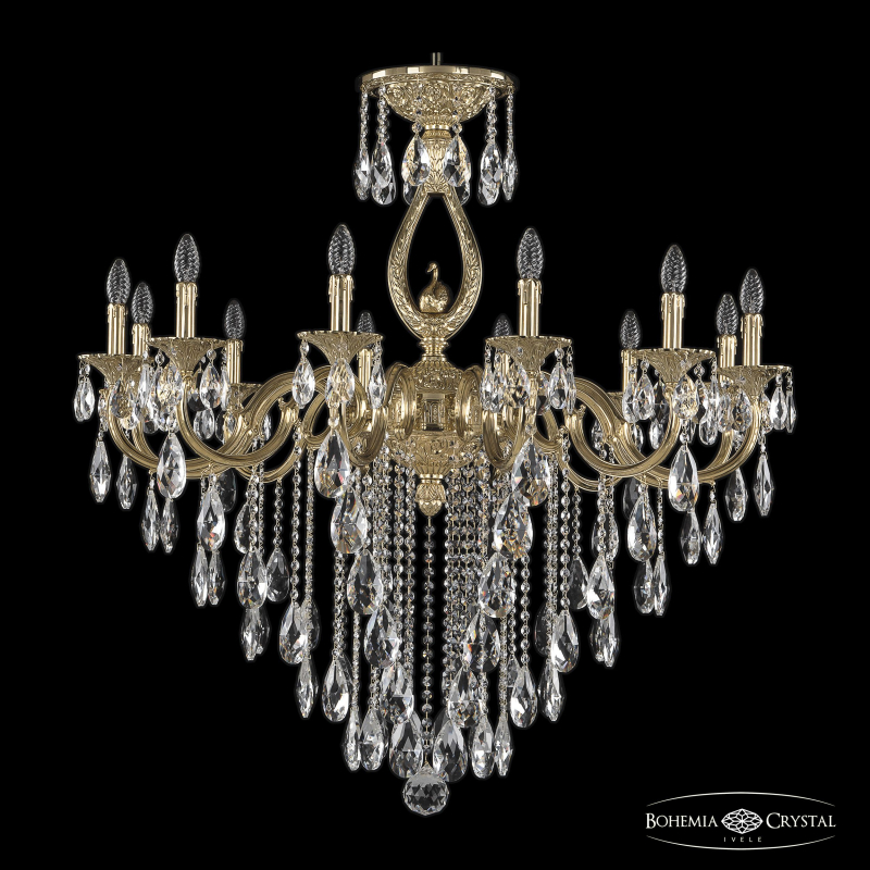Подвесная люстра Bohemia Ivele Crystal Verona 72401/12/360 B G FS2B