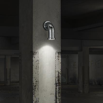 Уличный настенный светильник Ideal Lux Pipeline AP1 Galvanize 160597