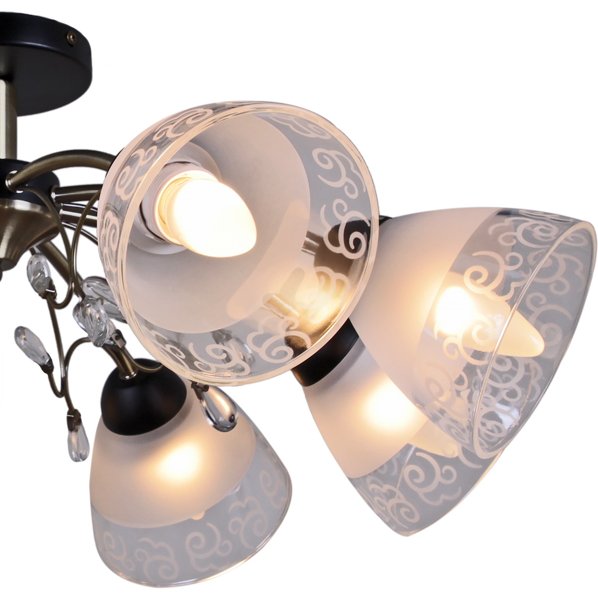 Люстра на штанге Illumico IL0287-8CSQ-29 BK AB