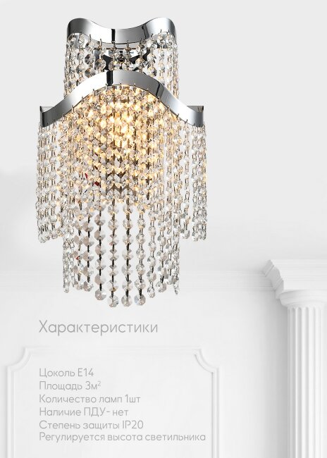 Настенный светильник Lumien Hall Markellin LH0040/1W-NK-CL