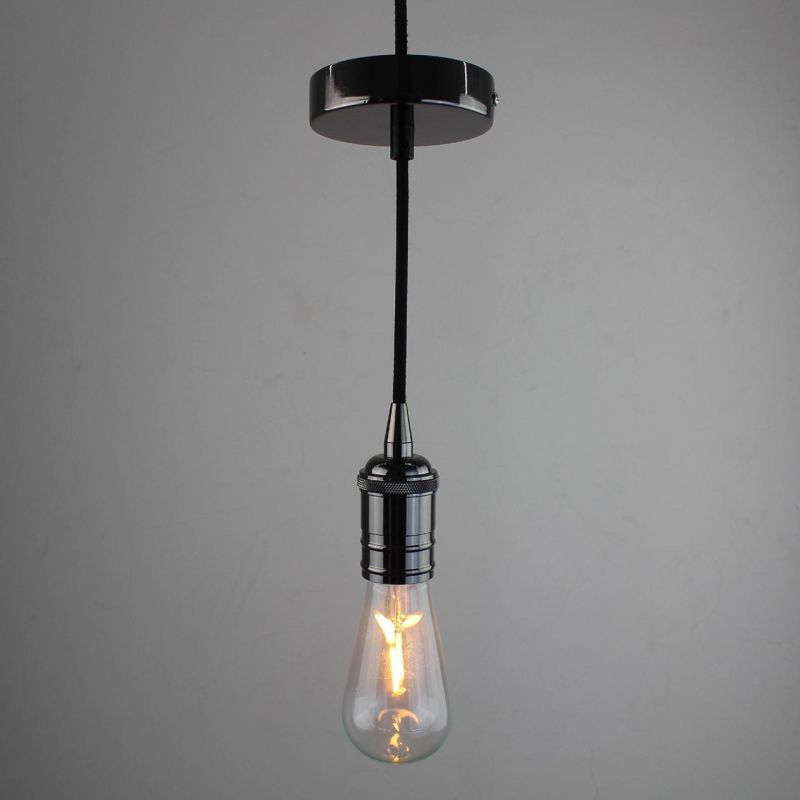 Ретро патрон с подвесом E27 Черный Sun Lumen 056-670