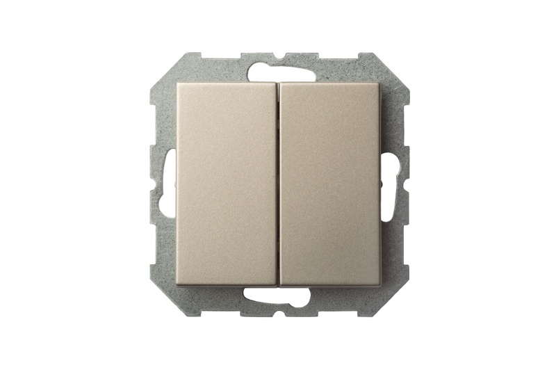 Выключатель двухклавишный Liregus Epsilon 28-301