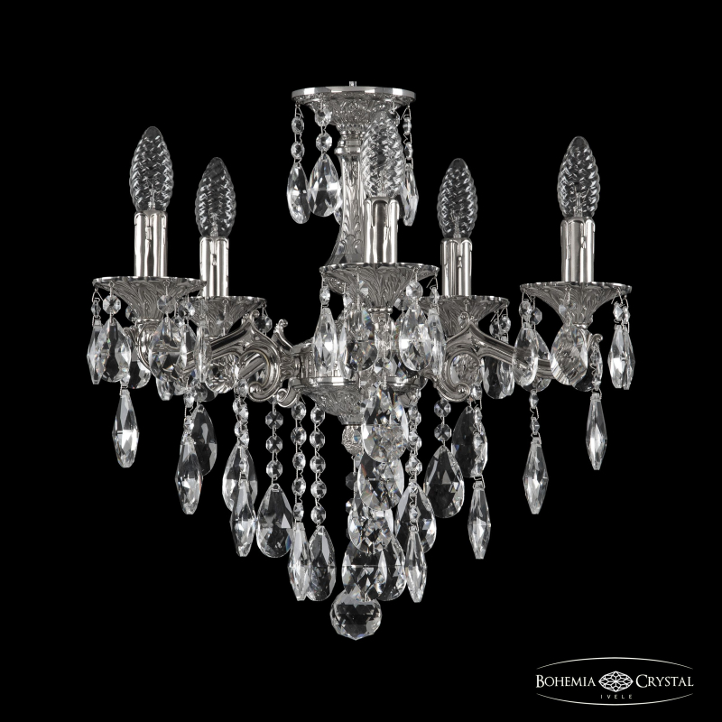 Подвесная люстра Bohemia Ivele Crystal Verona 72102/5/125 B Ni
