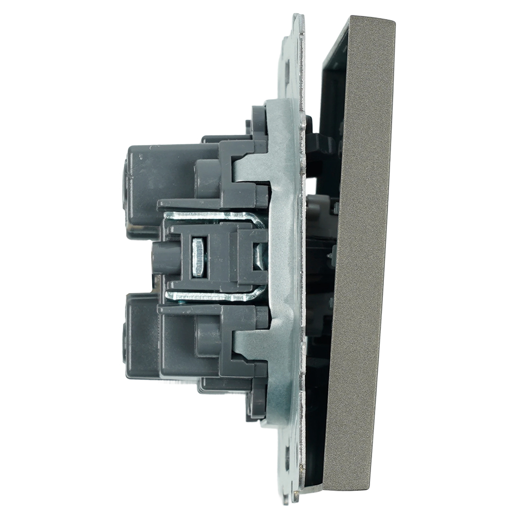 Выключатель 1-клавишный (механизм) Stekker Эмили 250В 10А RSW10-5103-09 антрацит soft touch 49917