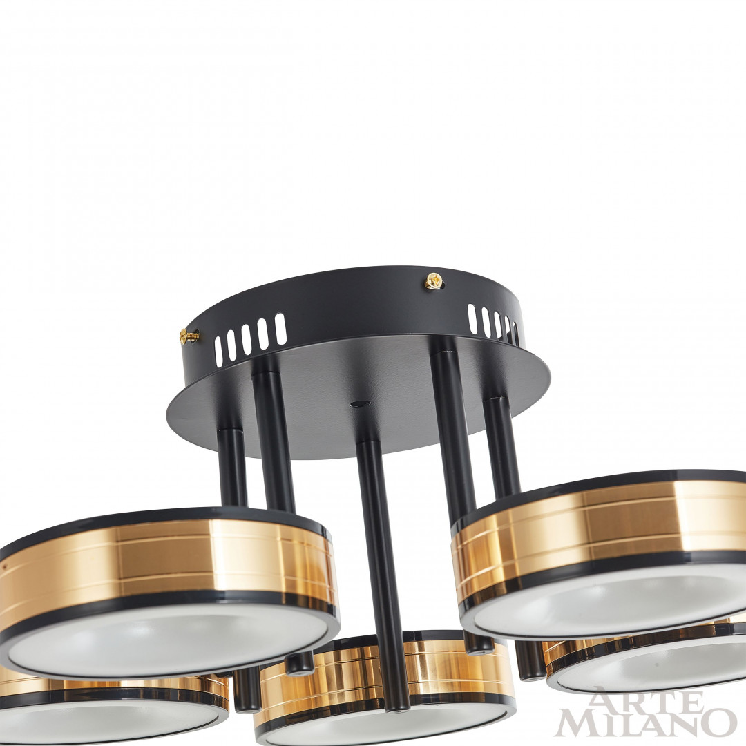 Потолочная люстра Arte Milano 271040/5R BK/GD