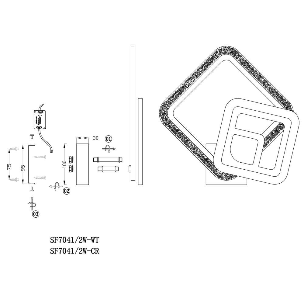 Бра Seven Fires Nettuno SF7041/2W-CR