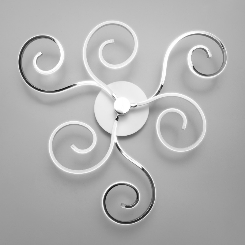 Потолочная люстра Eurosvet 90149/3 белый/хром