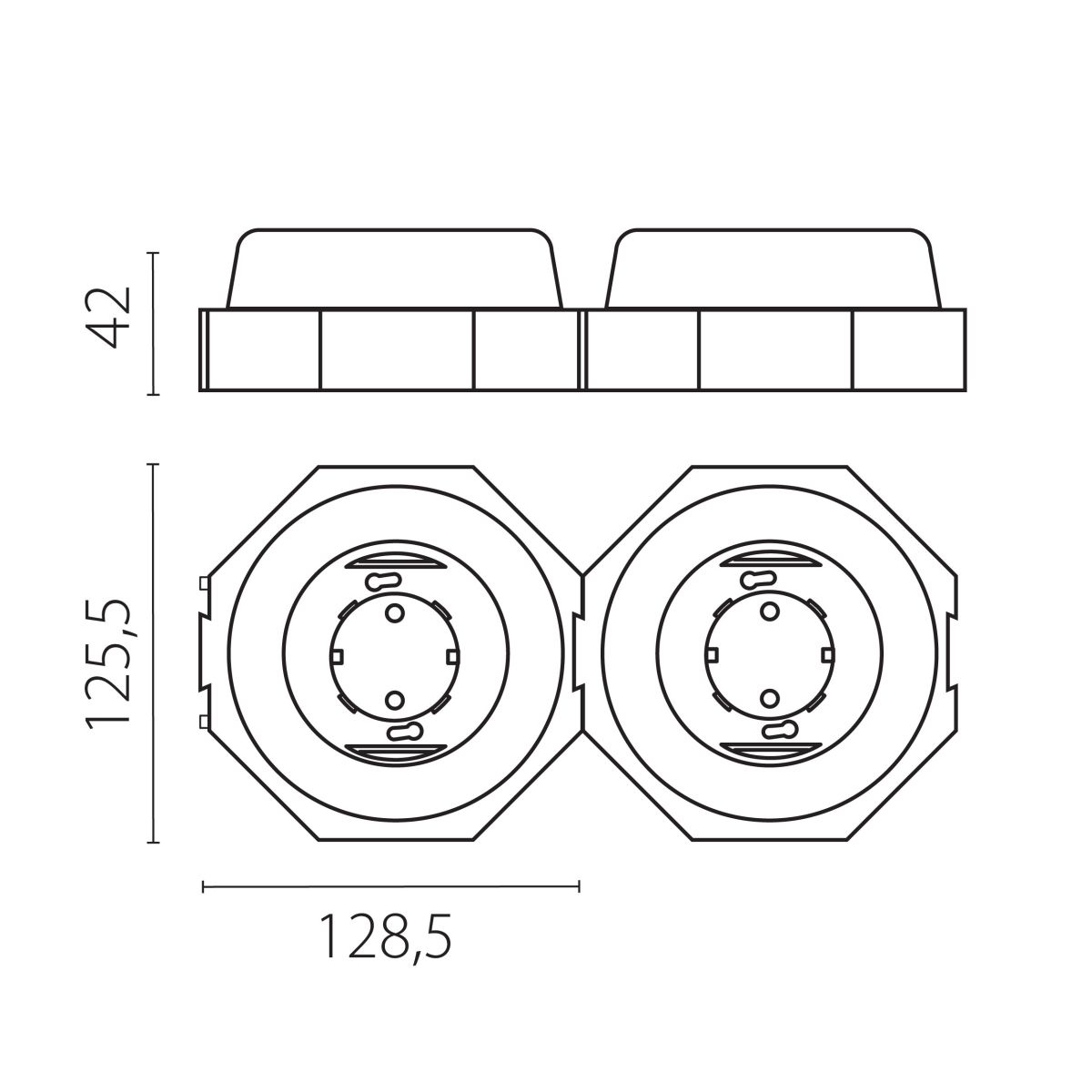 Рамка (светильник) скрытого монтажа светильников GX53 в натяжной потолок Lightstar Tensio 212000