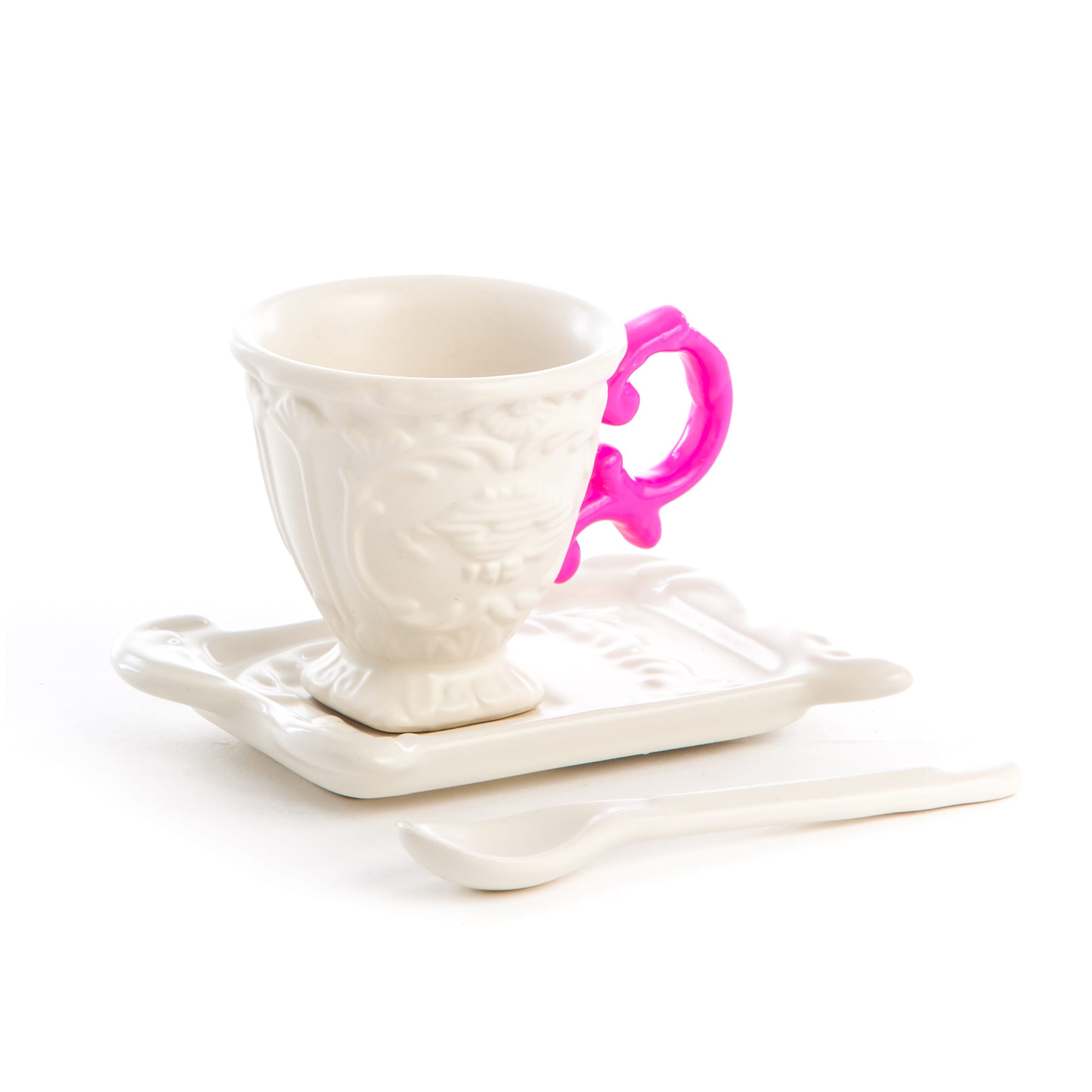 Блюдце с чашкой I-Coffee Fuchsia Seletti I-Wares 09859_FUC