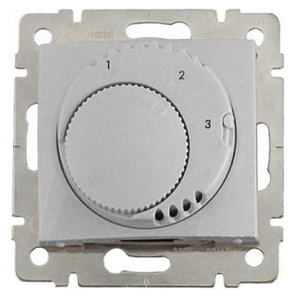 Термостат Legrand Valena Комфорт с выключателем алюминий 770227