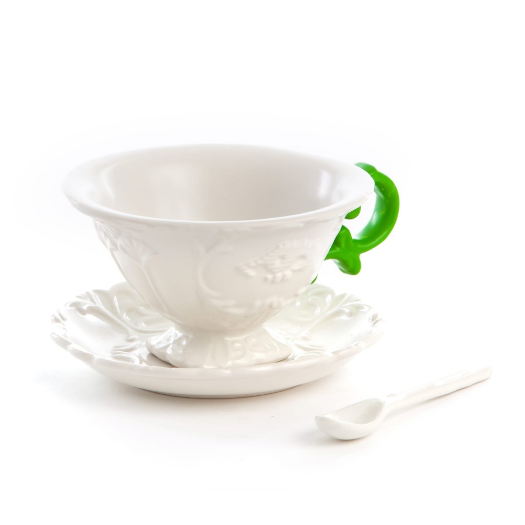 Блюдце с чашкой I-Tea Green Seletti I-Wares 09858 VER