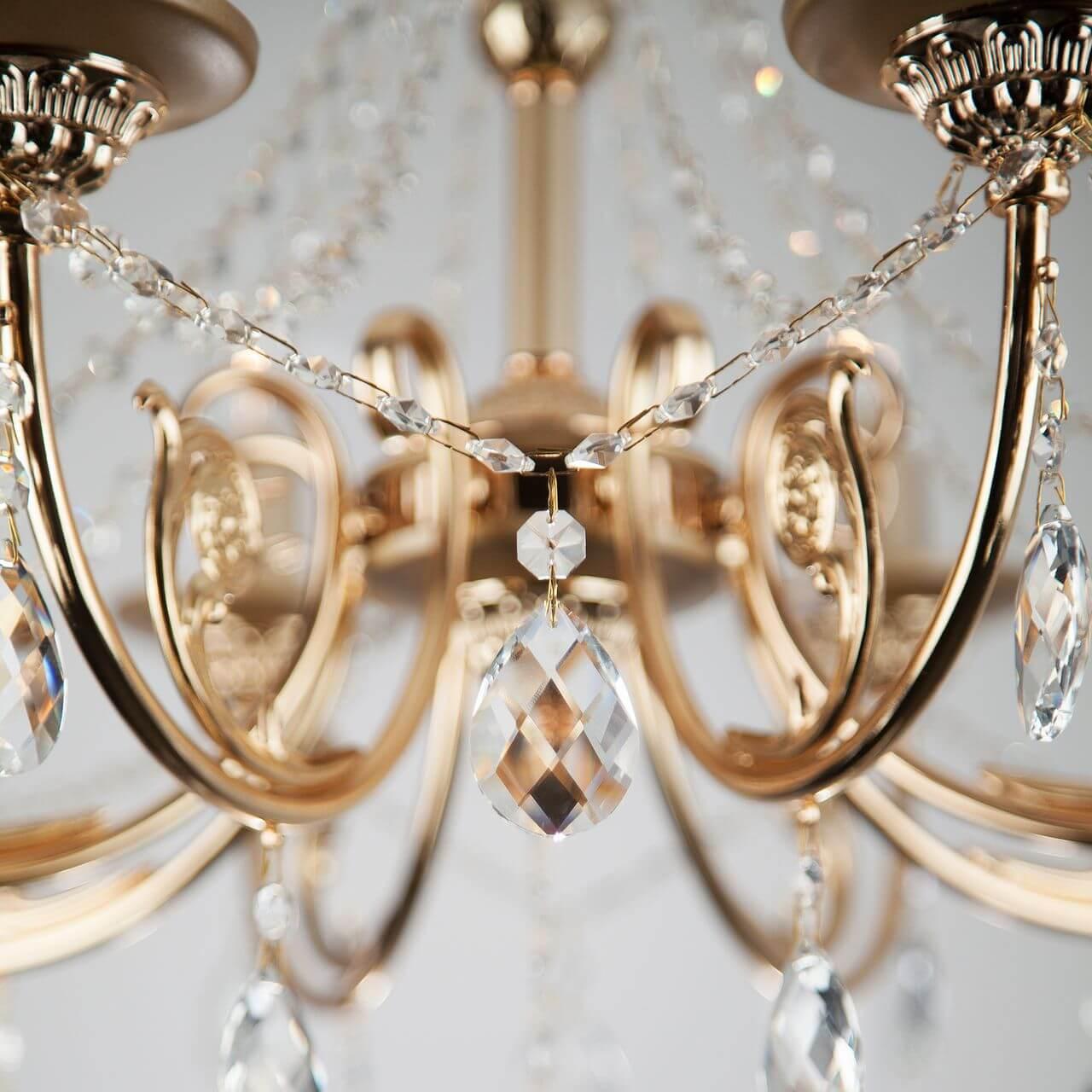 Подвесная люстра Eurosvet Cappella 10079/8 золото/прозрачный хрусталь Strotskis