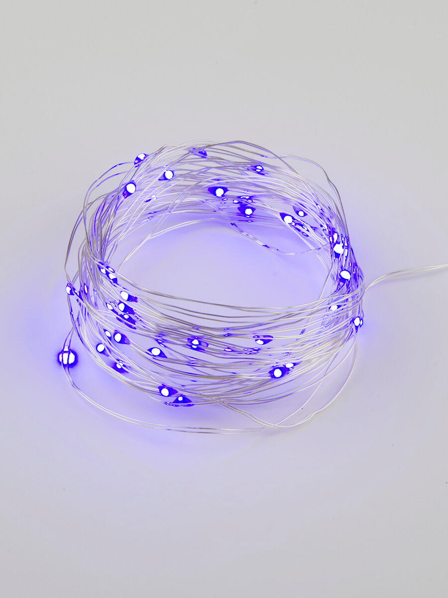 Светодиодная гирлянда Uniel Роса (UL-00007185) фиолетовый ULD-S0500-050/SCB/2AA Purple IP20 Dew