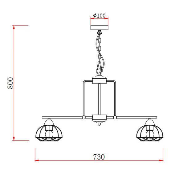 Подвесная люстра Rivoli Gekuba 5064-208 Б0047373