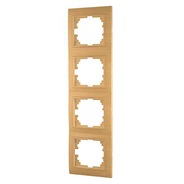 Рамка 4-местная вертикальная Lezard Mira 701-4700-154