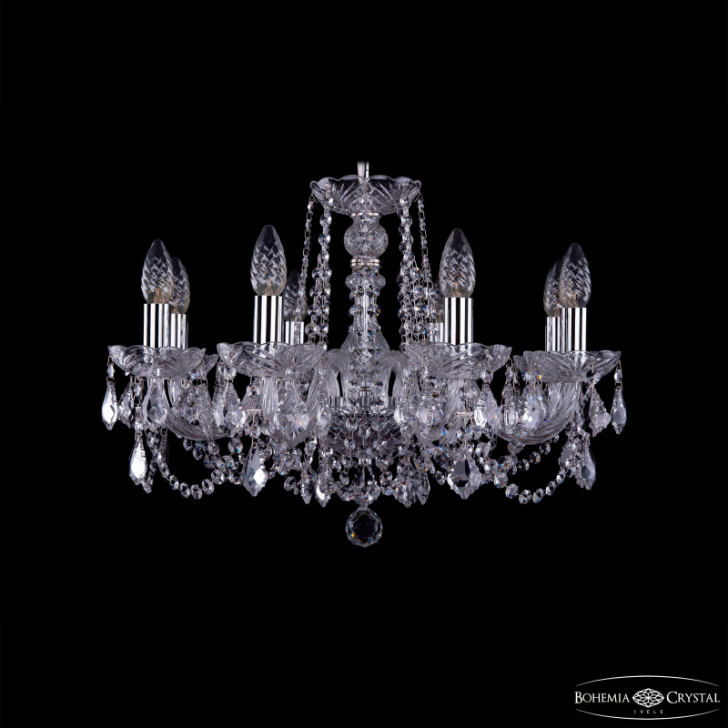 Подвесная люстра Bohemia Ivele Crystal 1402/8/195 Ni Leafs