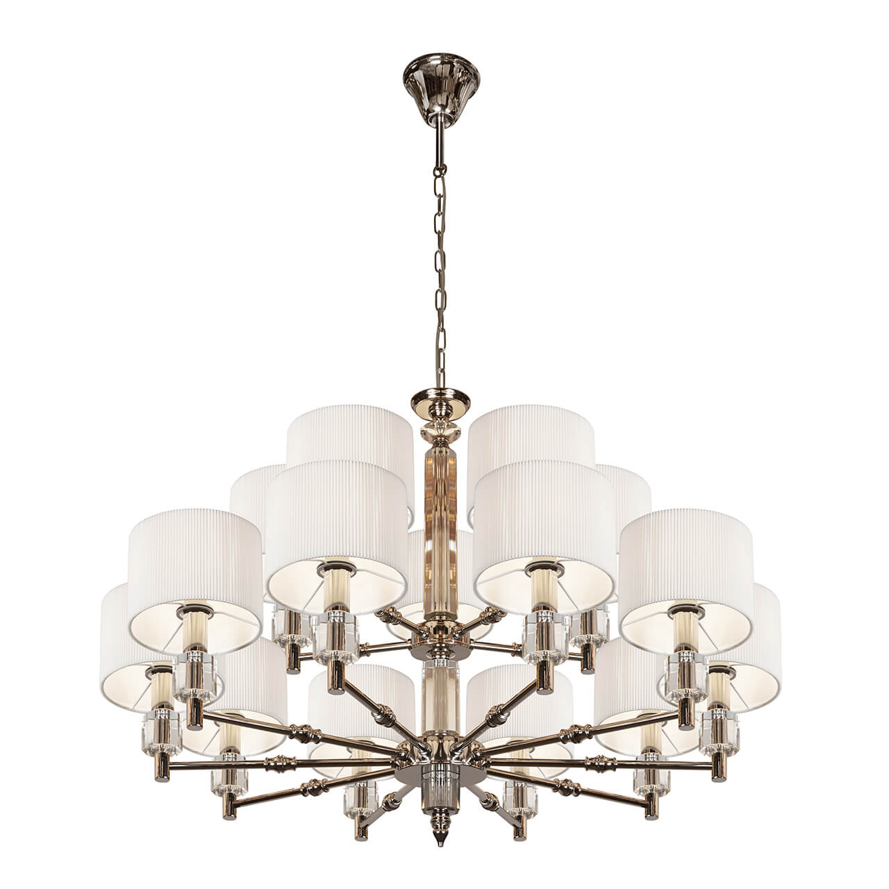 Подвесная люстра iLamp Alesti P2424-10+5 Nickel