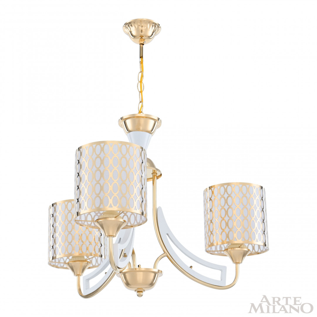 Подвесная люстра Arte Milano Florentia-3387 303387/3 Wh/Gd