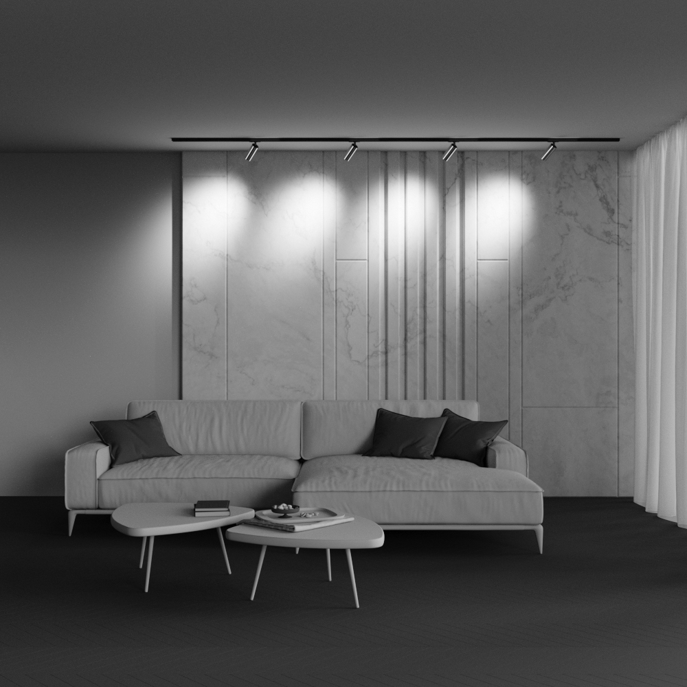 Трековый однофазный светильник Maytoni Focus Led TR021-1-12W4K-W-BBS