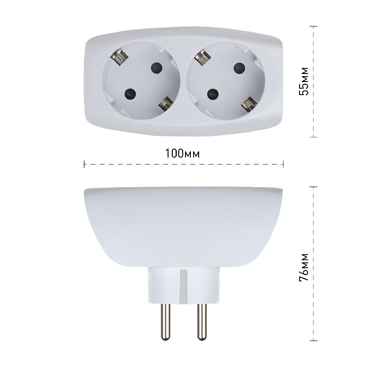 Разветвитель электрический Эра SP-2e-W C0045528