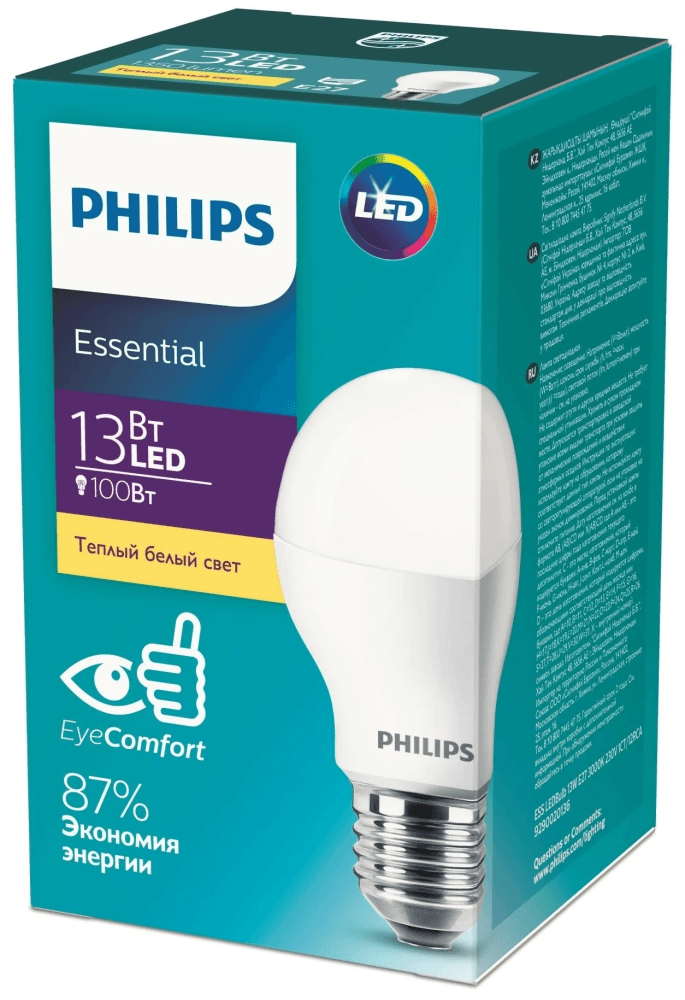 Светодиодная лампа Philips ESS LEDBulb E27 13W 3000K 929002305087