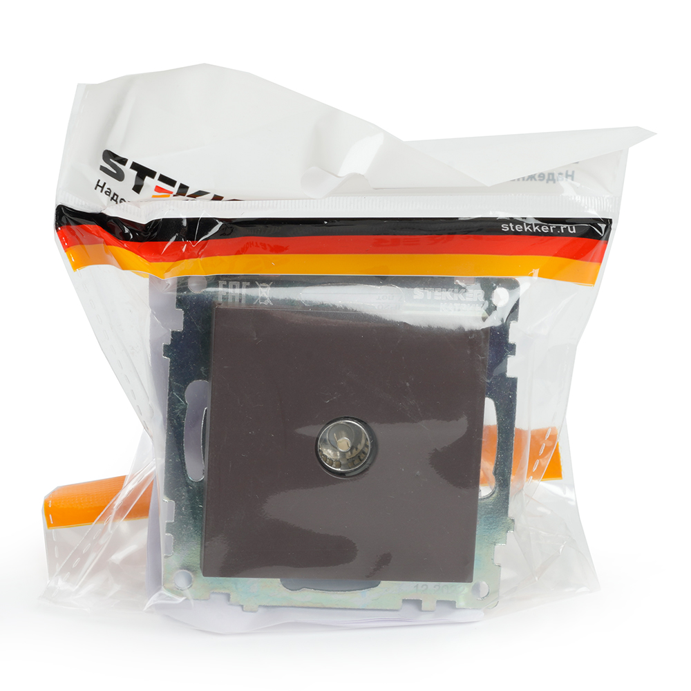 Розетка телевизионная 1-местная Stekker Катрин GLS00-7108-04 49024