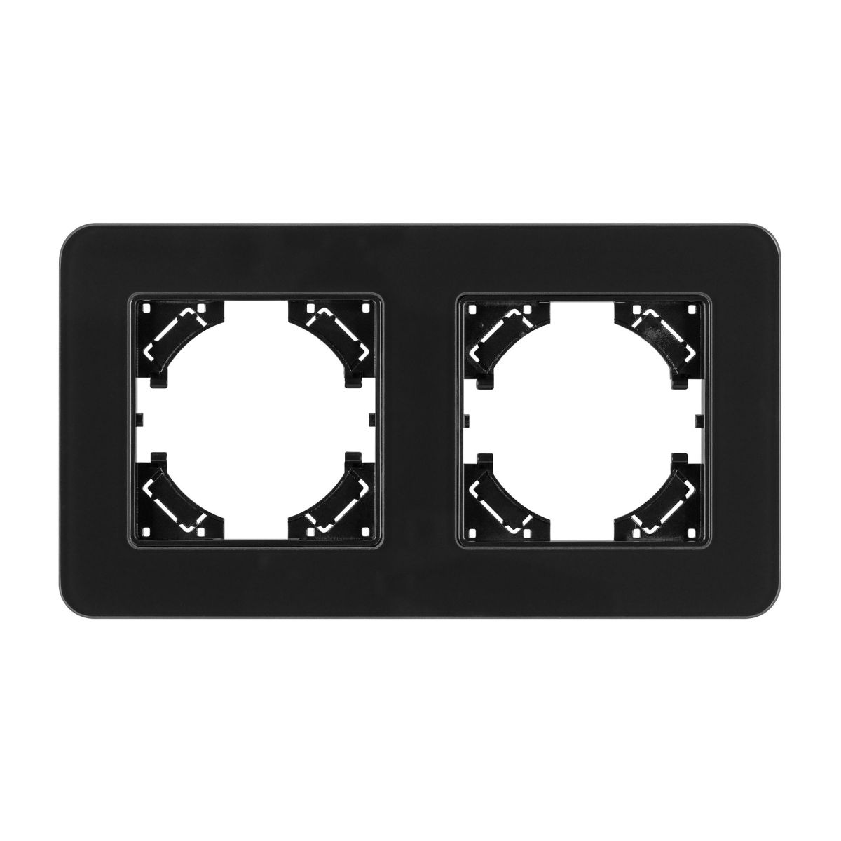 Рамка на 2 поста стеклянная Arlight FRM-OMALI-SFGS-2-BK 049709