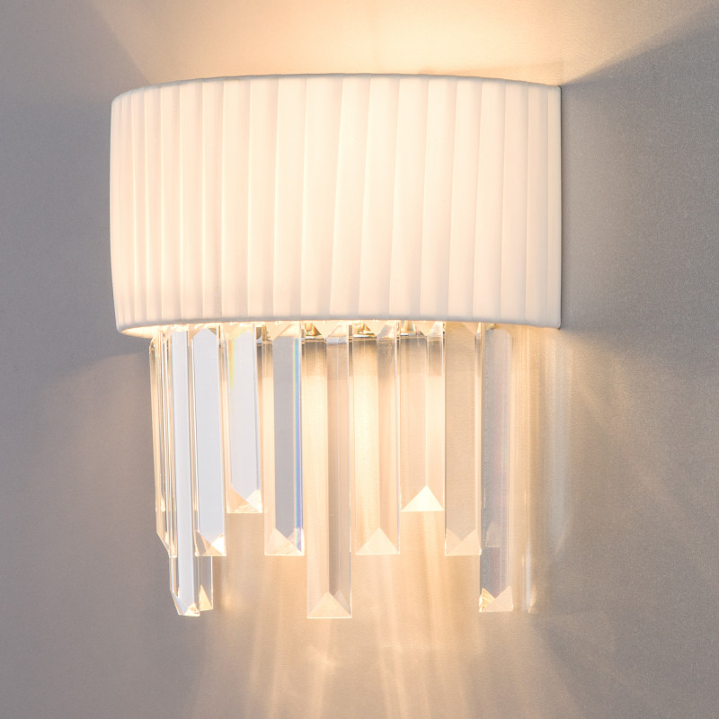 Бра Eurosvet 10106/2 хром/прозрачный хрусталь Strotskis