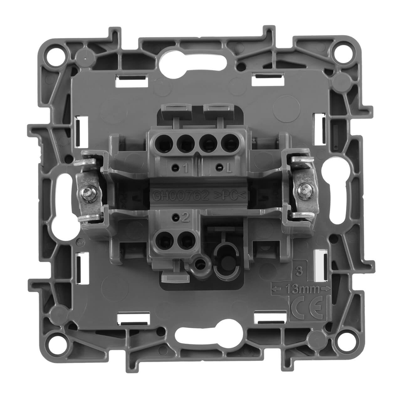 Выключатель кнопочный одноклавишный Legrand Celiane 6А 230V с подсветкой 067032