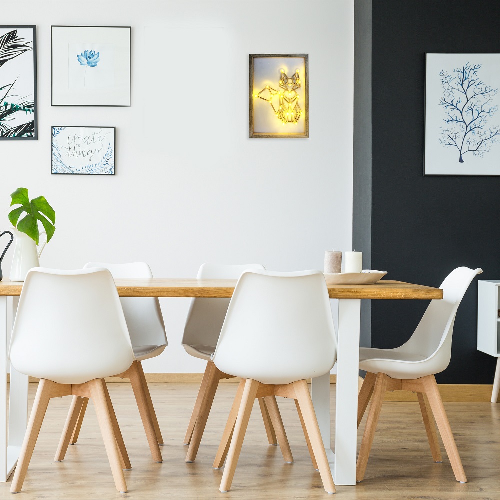 Светодиодный ночник Apeyron Лиса теплый белый 2хАА МДФ 12-179