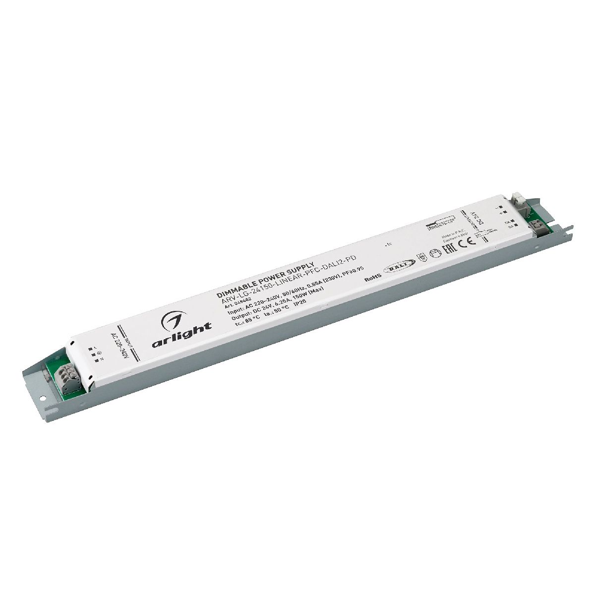 Блок питания Arlight ARV-LG-24150-LINEAR-PFC-DALI2-PD (24V, 6.25A, 150W) 049482