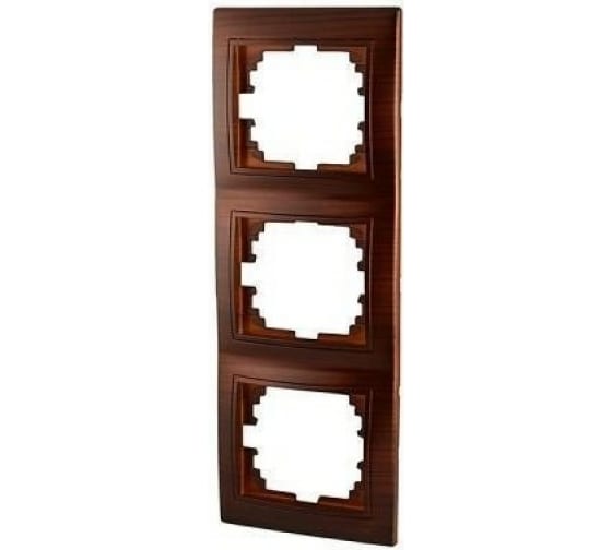 Рамка 3-местная вертикальная Lezard Mira 701-0601-153