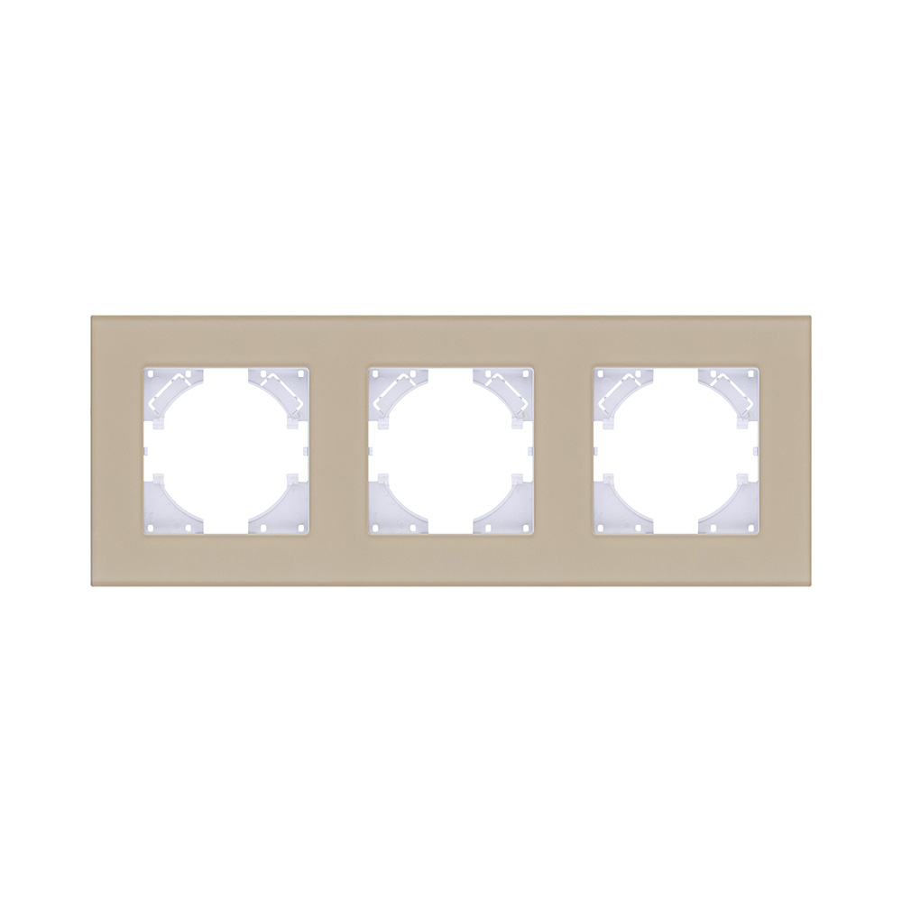 Рамка 3-постовая, стекло золотой Kollinger Reflex MG RM3GD