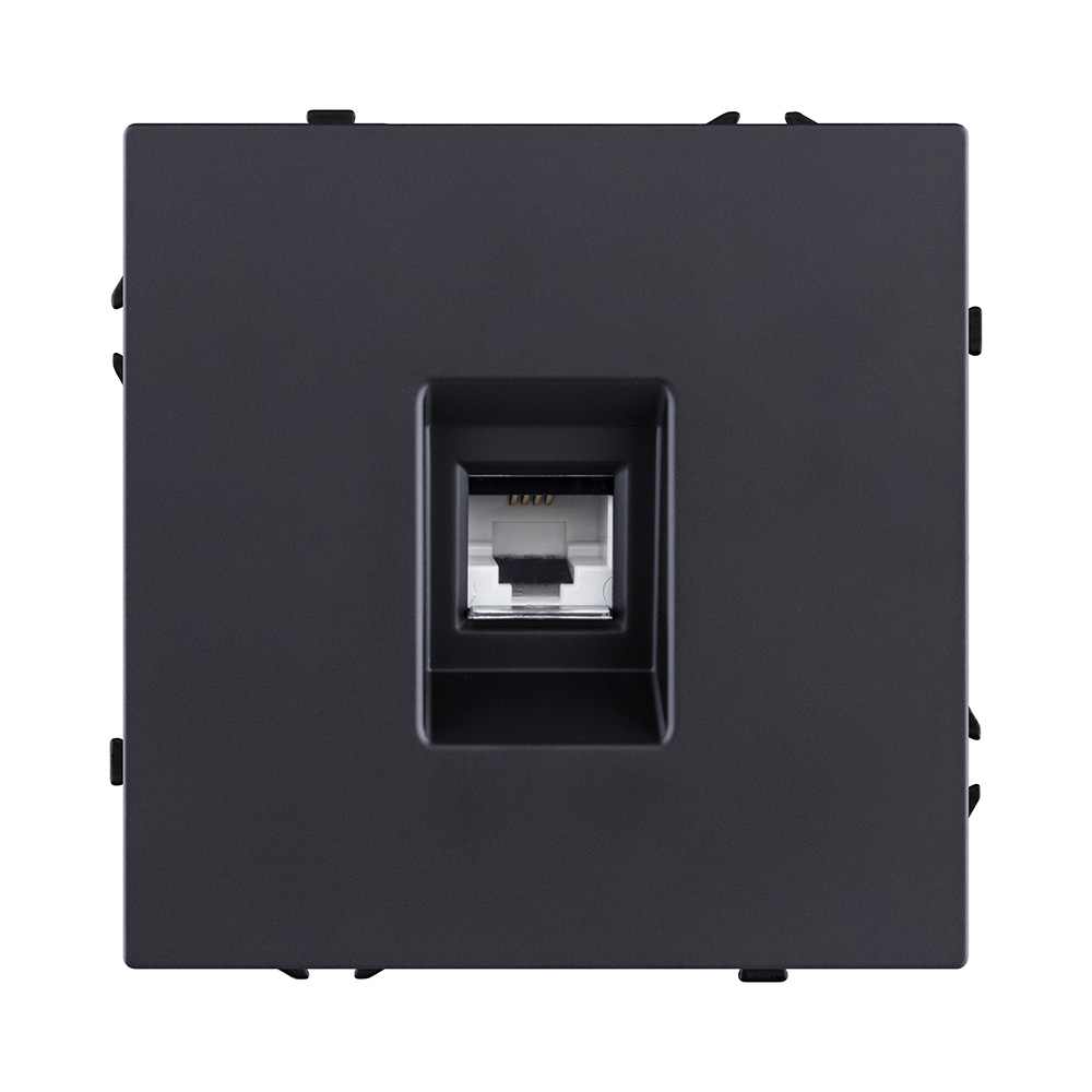 Розетка телефонная RJ11, черный матовый Kollinger Eclipse EC-019BK