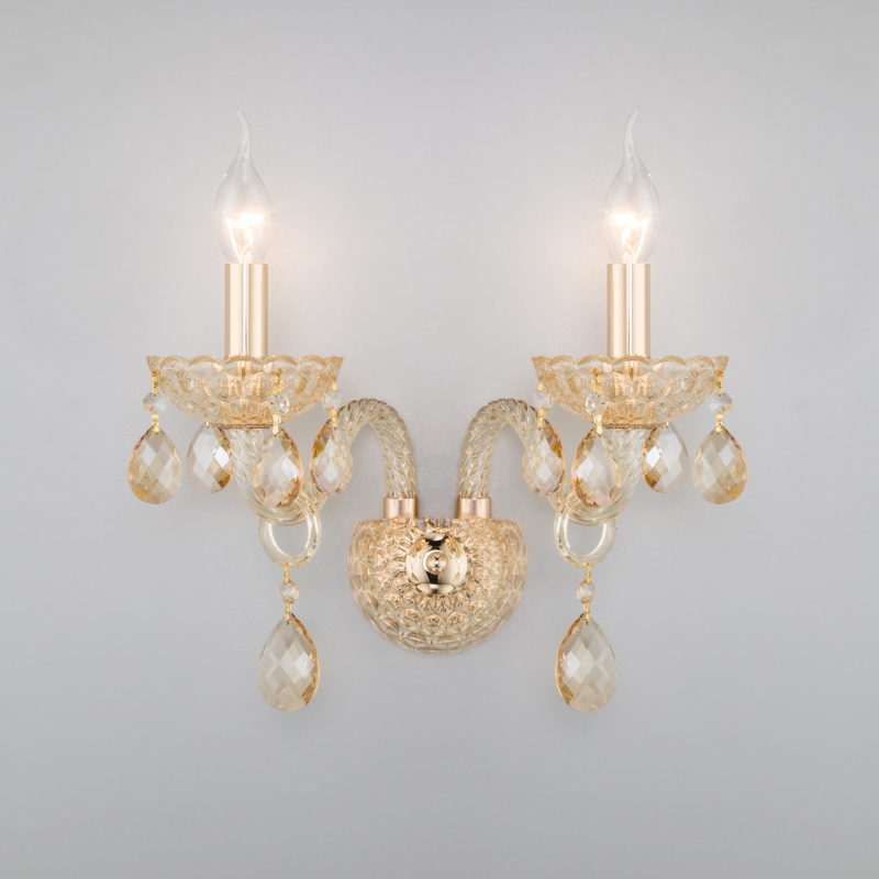 Бра Eurosvet Alcedo 10097/2 золото/тонированный хрусталь Strotskis