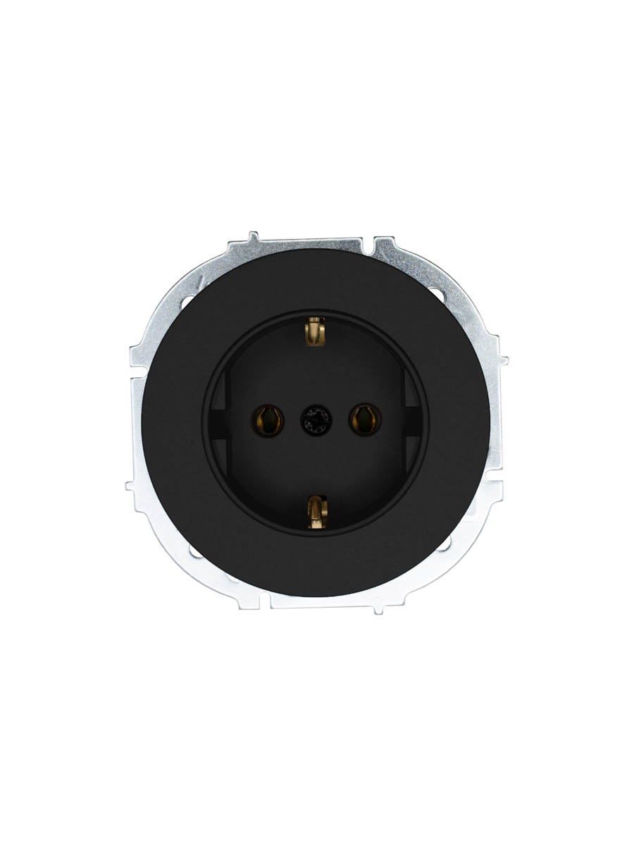 Розетка с/з ПБТ чёрный бархат Lezard Osen 743-4288-122B