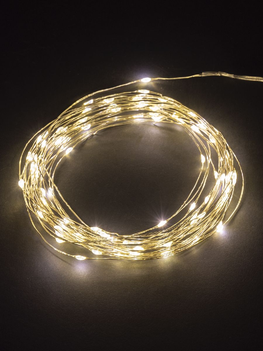 Светодиодная гирлянда TDM Electric Роса100 250V теплый белый без мерцания SQ0361-0057