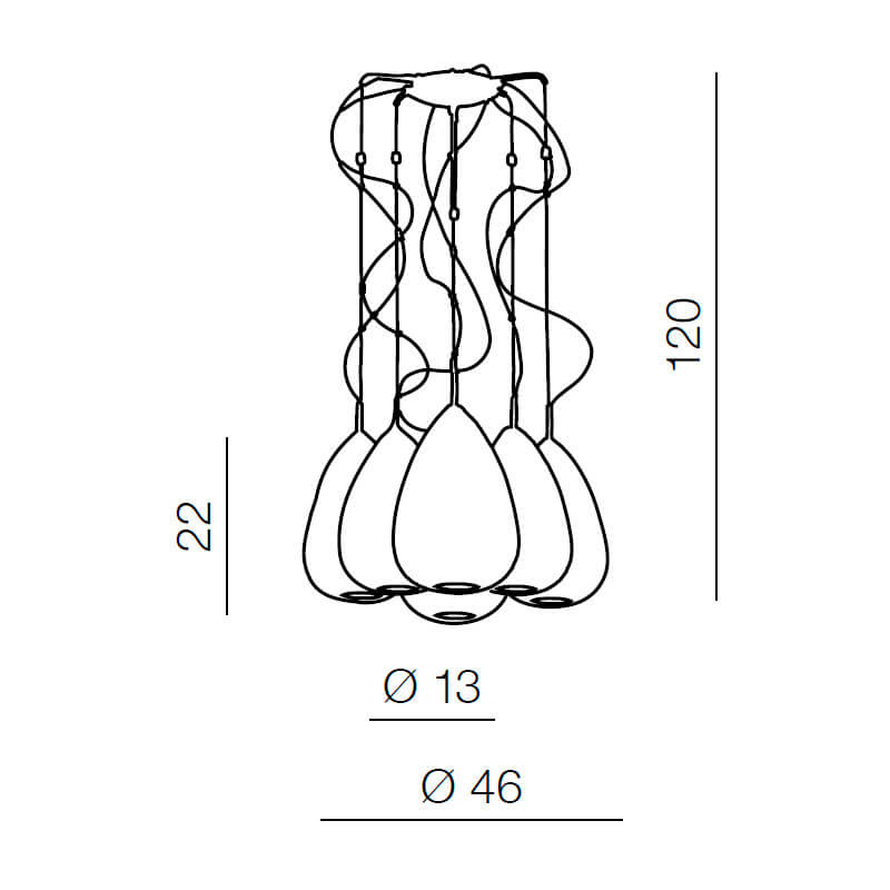 Подвесная люстра Azzardo Mirage 6 AZ0157