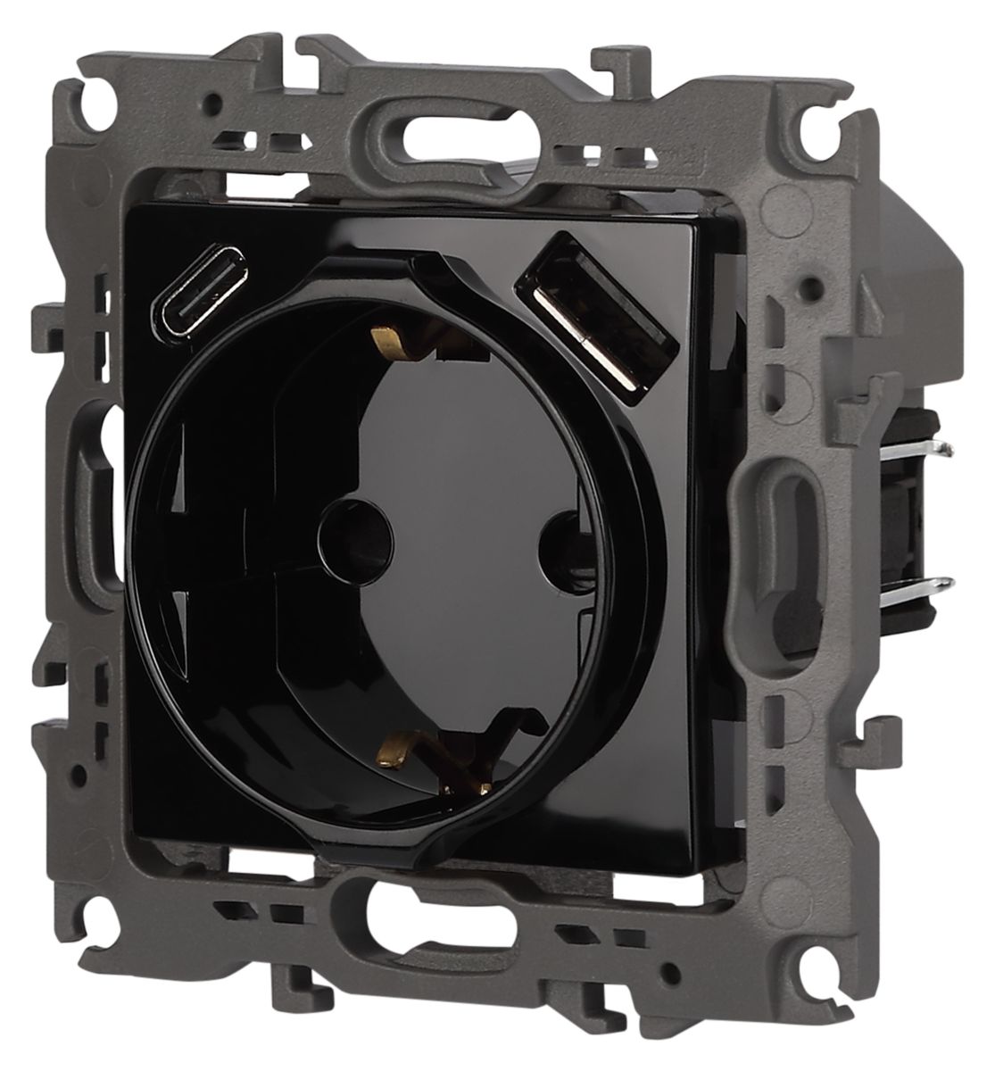 Розетка со шторками с USB type-A+C Эра 12-4108-06 Б0067746