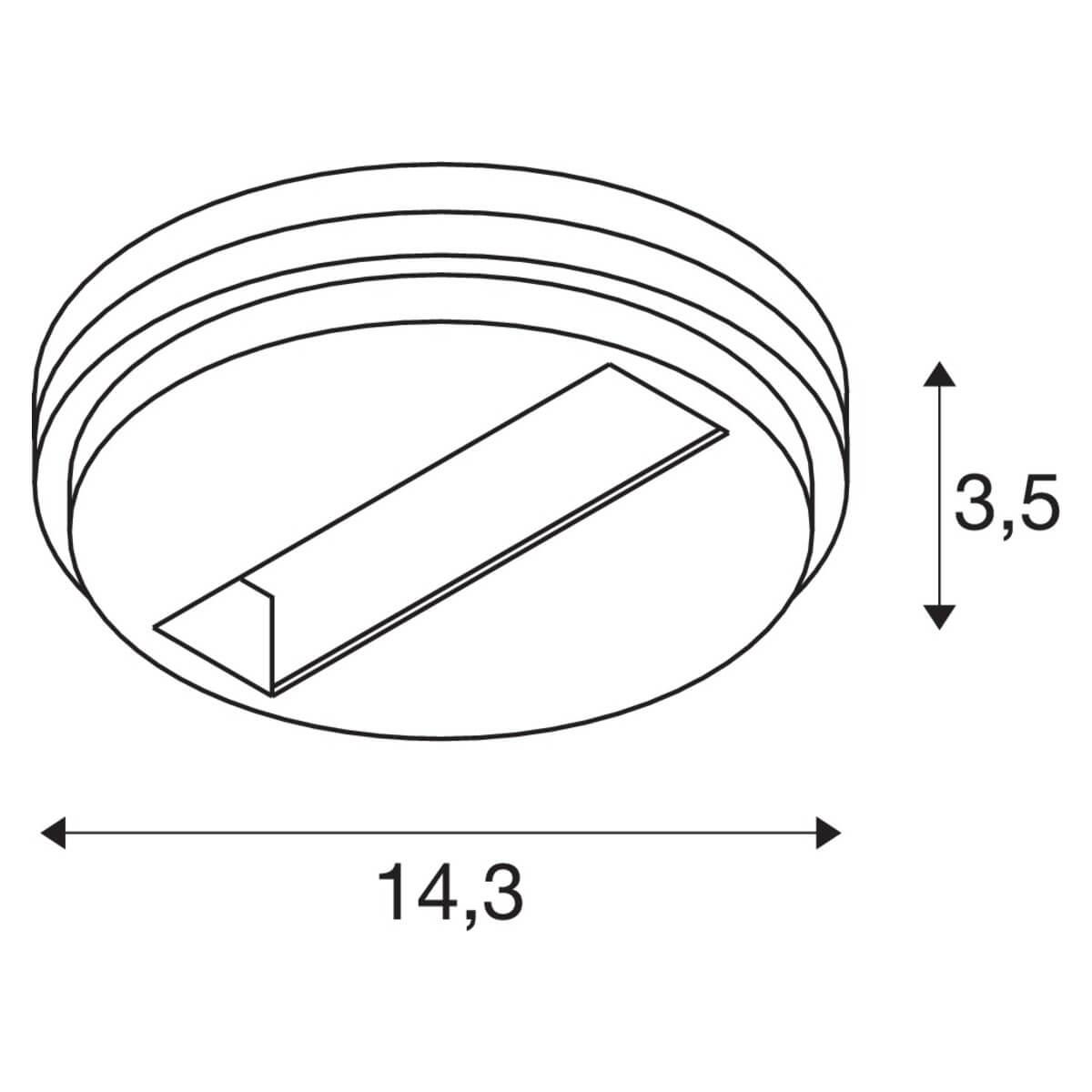 Основание для светильника с 3Ph-адаптером SLV S-Track Dali 1004684