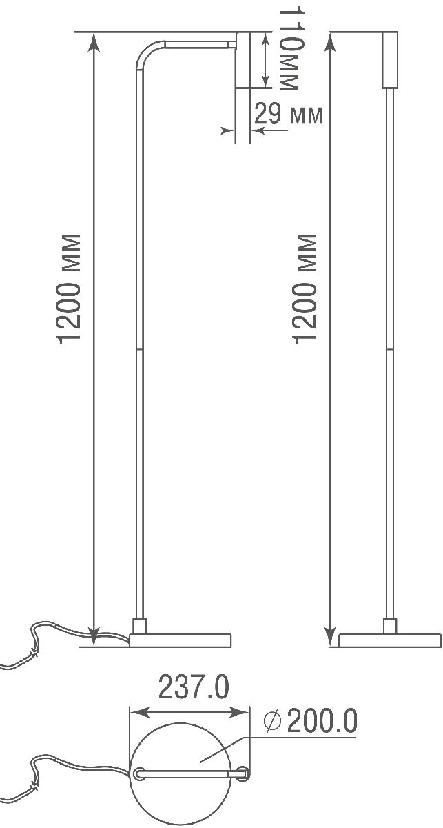 Торшер Donolux Saga T111018WW3B