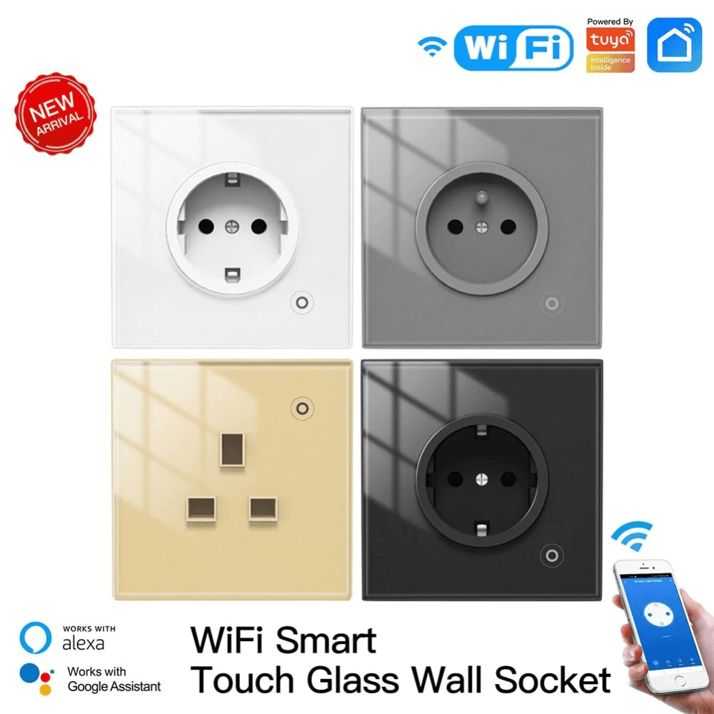 Розетка 1-пост. Moes Smart Socket Wi-Fi 95-250В 16А IP20 WK-EU