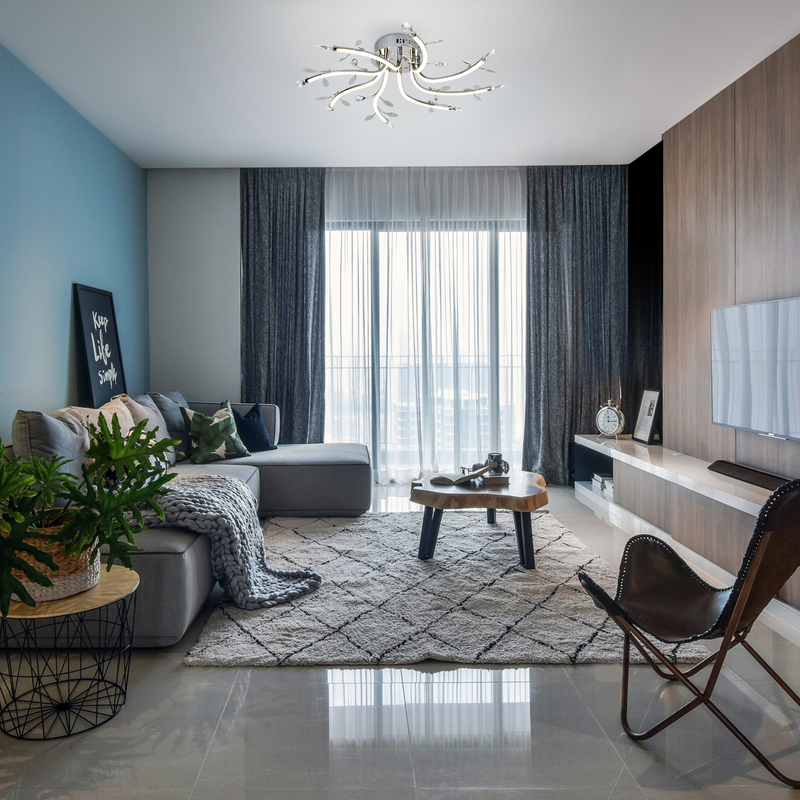 Потолочный светодиодный светильник Eurosvet Willow 90128/8 хром